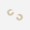 Gold Crystal Hoop Earring