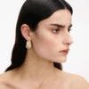 Gold Crystal Knot Earrings