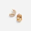 Gold Crystal Knot Earrings