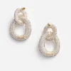 Gold Crystal Link Earrings