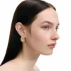 Gold Crystal Shell Earrings Gold Crystal Shell Earrings