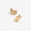 Gold Crystal Shell Earrings Gold Crystal Shell Earrings
