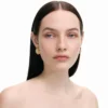 Gold Crystal Shell Earrings Gold Crystal Shell Earrings