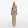 Gold Crystal Trim Knit Midi Dress