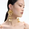 Gold Floral Earrings