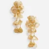 Gold Floral Earrings