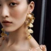 Gold Floral Earrings