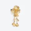 Gold Floral Hairclip
