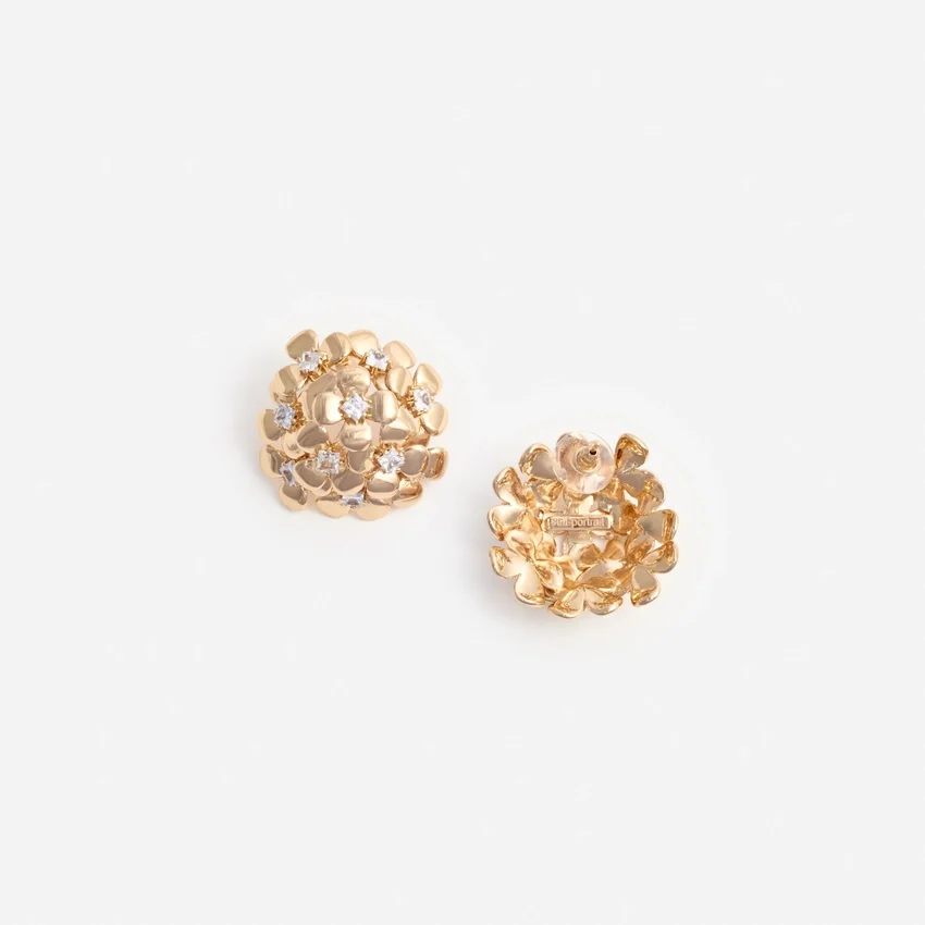 Gold Flower Cluster Earrings Gold Flower Cluster Earrings