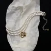 Gold Flower Pearl Choker