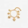 Gold Heart Charm Bracelet