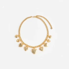 Gold Heart Charm Necklace