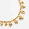 Gold Heart Charm Necklace