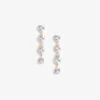 Gold Heart Crystal Tiered Earrings