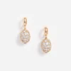 Gold Hoop Crystal Cluster Earrings
