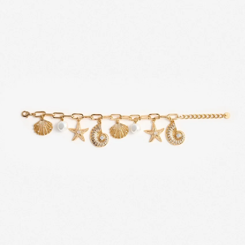 Gold Multi Charm Bracelet Gold Multi Charm Bracelet