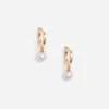 Gold Pearl Drop Hoop Earrings Gold Pearl Drop Hoop Earrings