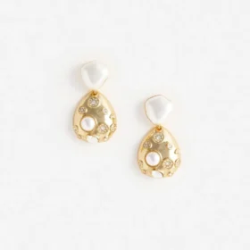 Gold Pearl Earring