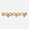 Gold Pearl Shell Charm Bracelet