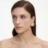 Gold Pearl Shell Earrings Gold Pearl Shell Earrings