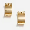 Gold Ridged Earrings