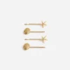 Gold Shell Hair Slides