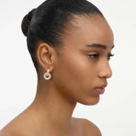 Gold Small Crystal Hoop Earring