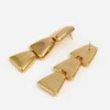 Gold Tiered Bell Earrings