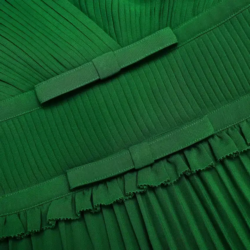Green Chiffon Midi Dress Green Chiffon Midi Dress