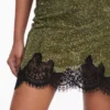 Green Crystal Chainmail Mini Skirt