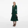 Green Keyhole Knit Midi Dress