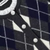 Grey Argyle Knit Dress