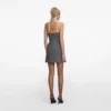Grey Bandeau Herringbone Mini Dress Grey Bandeau Herringbone Mini Dress