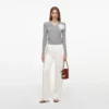 Grey Flower Wool Jumper