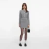 Grey Fluffy Crystal Trim Cardigan Grey Fluffy Crystal Trim Cardigan