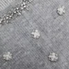 Grey Fluffy Crystal Trim Cardigan Grey Fluffy Crystal Trim Cardigan