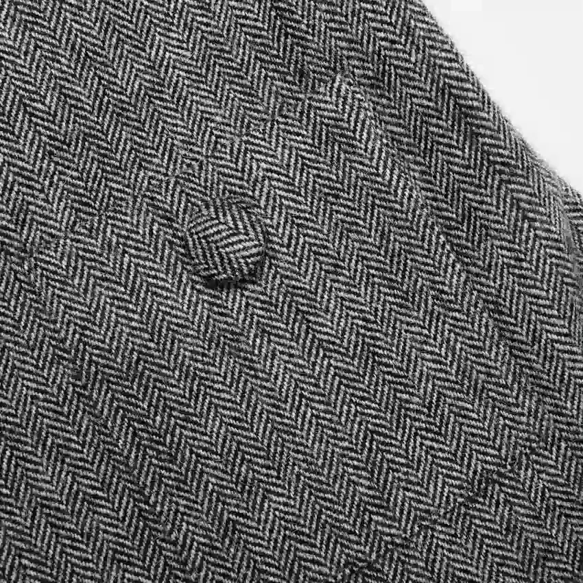 Grey Herringbone Flared Mini Dress Grey Herringbone Flared Mini Dress