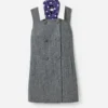 Grey Herringbone Scarf Detail Mini Dress Grey Herringbone Scarf Detail Mini Dress