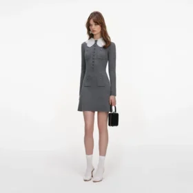 Grey Knit Mini Dress