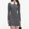 Grey Knit Mini Dress