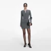 Grey Knit Playsuit Mini Dress