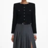 Grey Pleated Maxi Skirt
