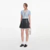 Blue Viscose Lace Top