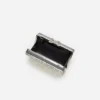 Grey Satin Crystal Clutch Bag