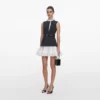 Grey Tailored Cotton Frill Mini Dress Grey Tailored Cotton Frill Mini Dress