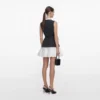 Grey Tailored Cotton Frill Mini Dress Grey Tailored Cotton Frill Mini Dress