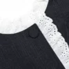 Grey Tailored Cotton Frill Mini Dress Grey Tailored Cotton Frill Mini Dress