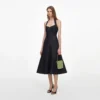 Indigo Denim Halterneck Midi Dress