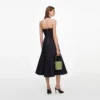 Indigo Denim Halterneck Midi Dress