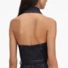 Indigo Denim Halterneck Midi Dress